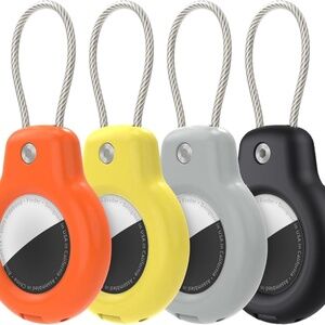 SPGUARD for AirTag Holder Case with Keychain 1st/2nd Air Tags-4 Pack for Apple